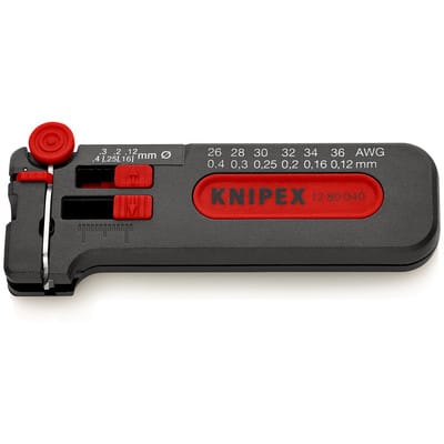 Knipex - 12 80 040 sb Mini-Abisolierwerkzeug 100 mm