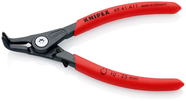 49 41 A11 Seegeringzange Passend für (Seegeringzangen) Außenringe 10-25 mm Spitzenform (Deta - Knipex