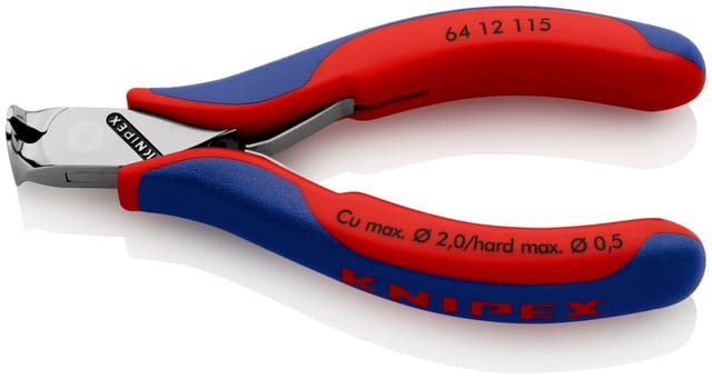 Knipex - 64 12 115 Elektronik- u. Feinmechanik Vornschneider mit Facette 115 mm