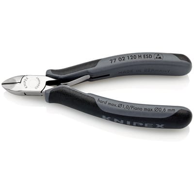 Elektronik-Seitenschneider mit Hartmetallschneide esd - 7702120HESD - Knipex