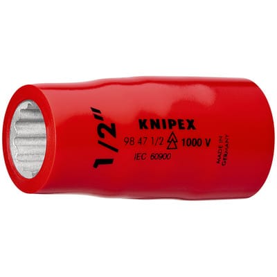 1x Steckschlüsseleinsatz (Doppel-Sechskant) mit Innenvierkant 1/2" - 984711/16" - Knipex