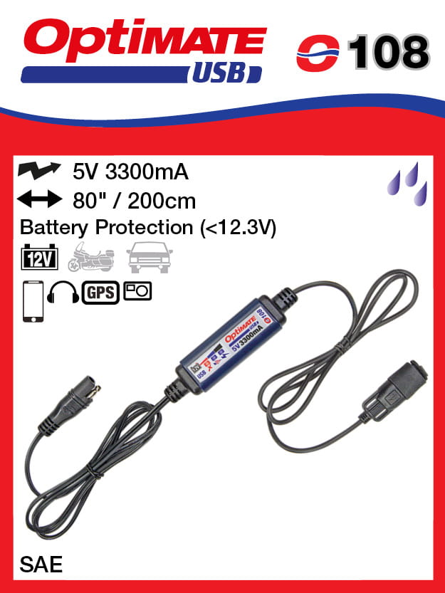 Optimate Usb-ladegerät Mit Sae-anschluss 3300 Ma (el)
