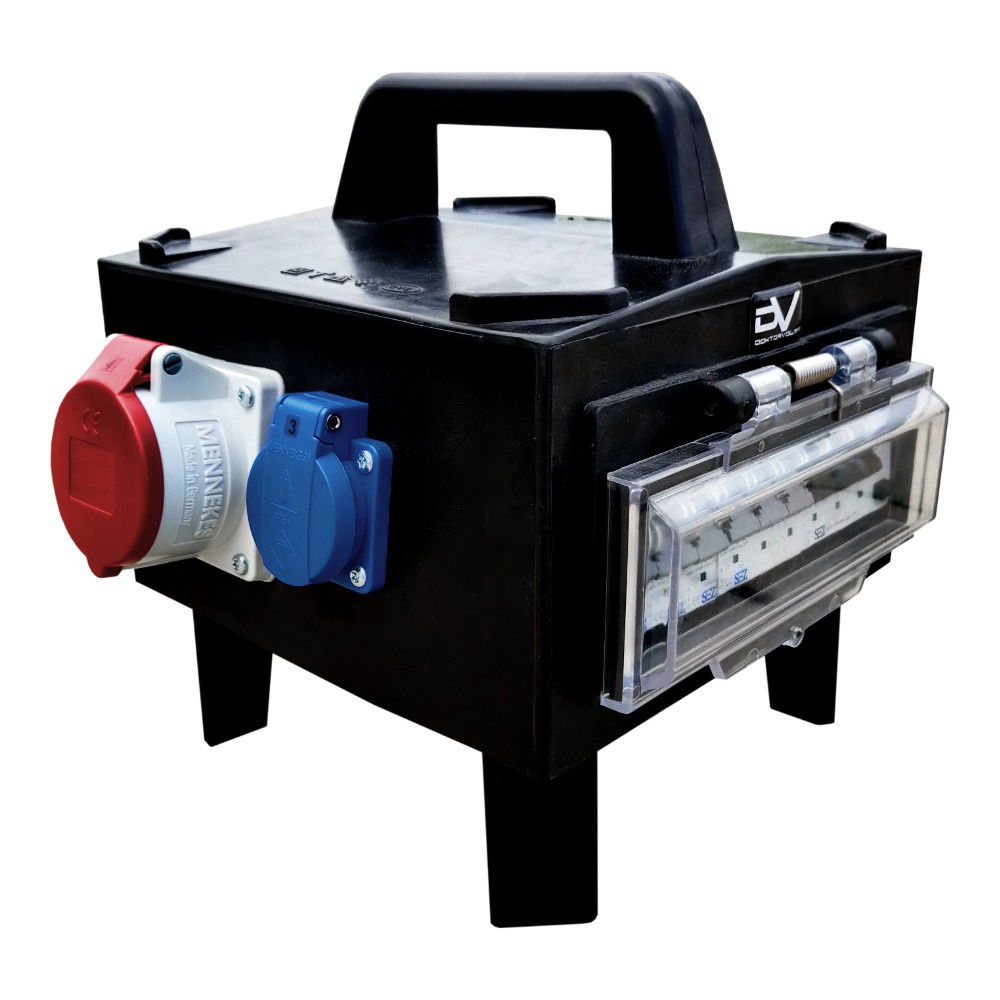 Bauverteilerkasten 16a 32a Sez Schutzgummi Schuko Ip54 Doktorvolt Dv-4654-d Bagu-s/fi