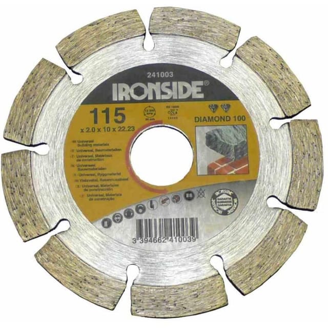 Diamant-Scheibe 115mm 2/7mm Typ 100 Uni, segmentiert