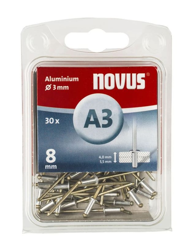 Alu Blindniete A3 x 8 (30 Stk) - Novus