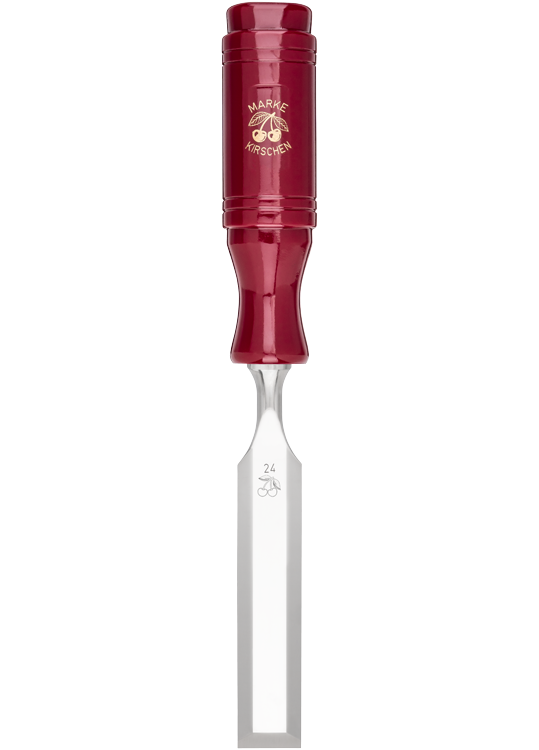 Kirschen Stechbeitel Stemmeisen Stecheisen mit Kunststoffheft rot 24mm 1003024