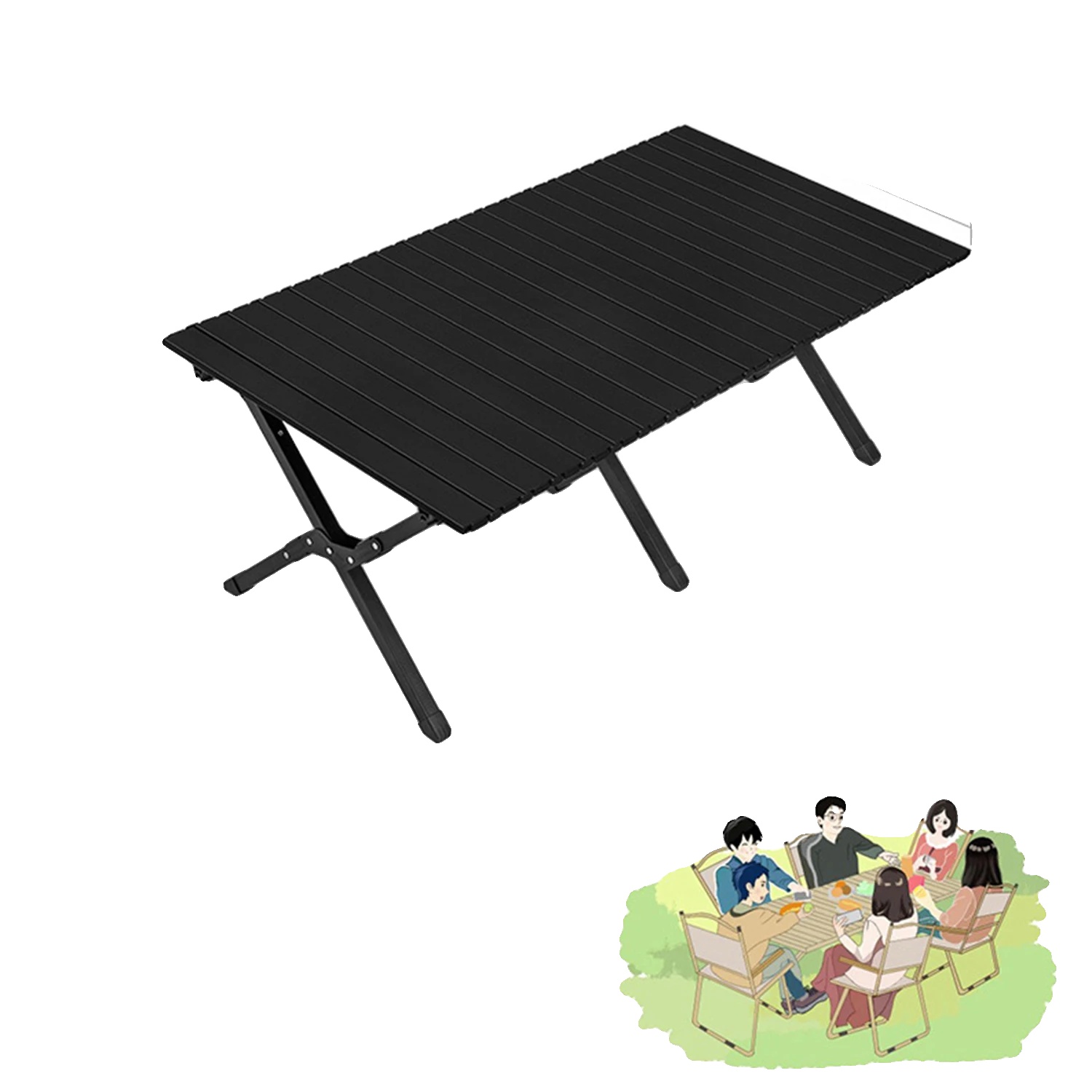 Klappbarer Gartentisch, Leicht, Robuste Konstruktion, Typ B, 87 Cm