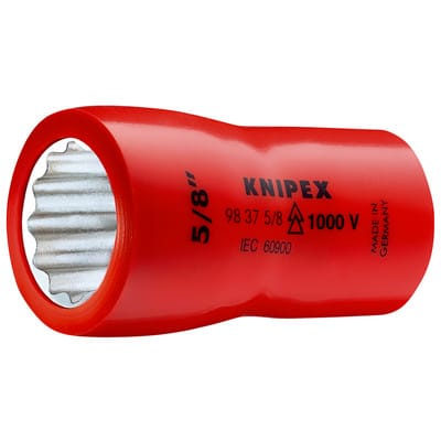 Steckschlüsseleinsatz (Doppel-Sechskant) mit Innenvierkant 3/8" - 98379/16" - Knipex