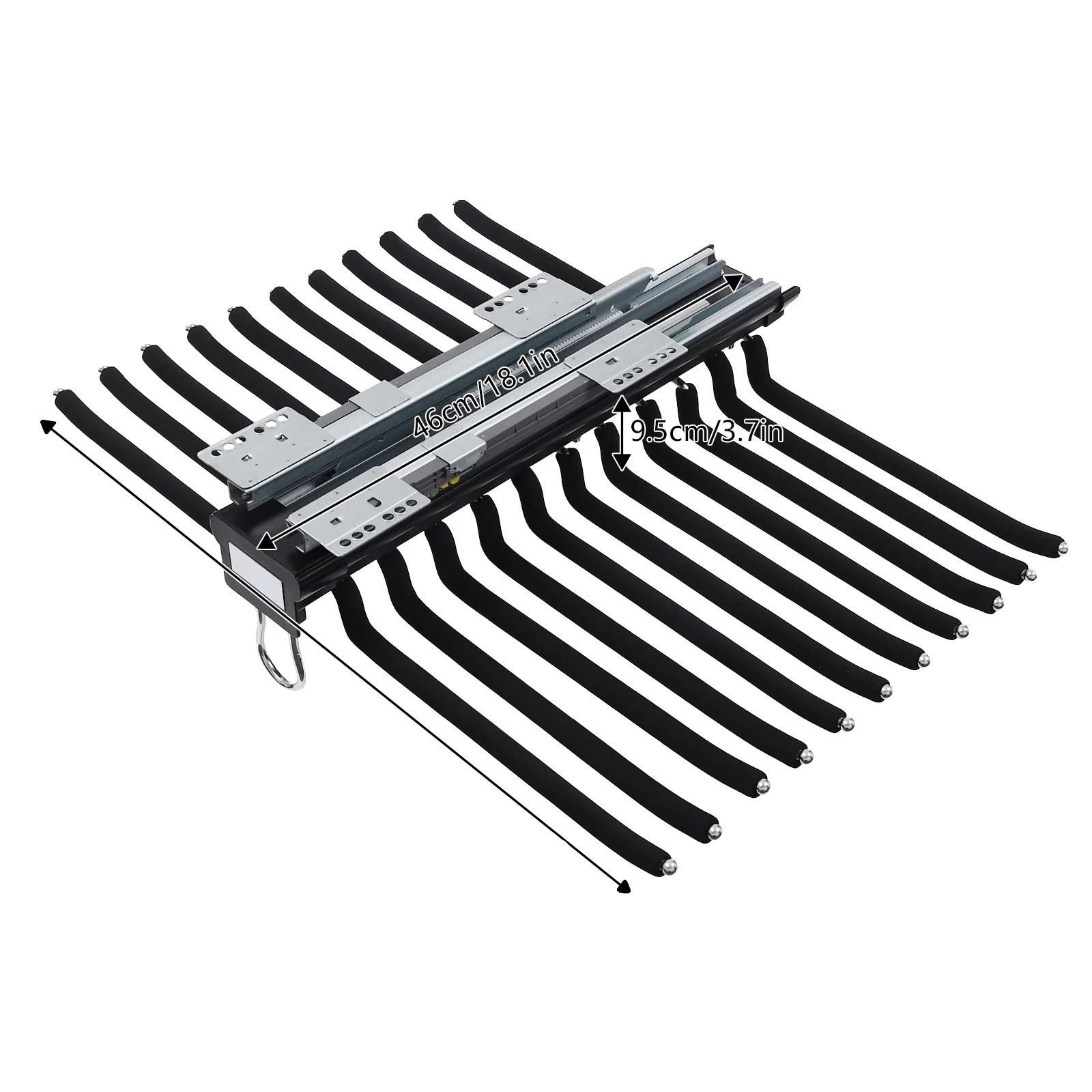 Hosenorganizer, 22 Stangen, Robustes Aluminium Und Stahl, Schwarz
