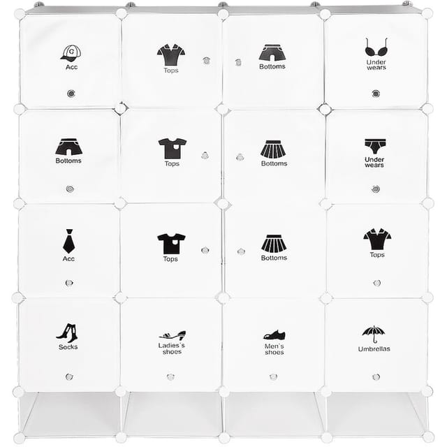 Haloyo - diy Kleiderschrank Steckregal Standregal Schrank Garderobe Schuhregal