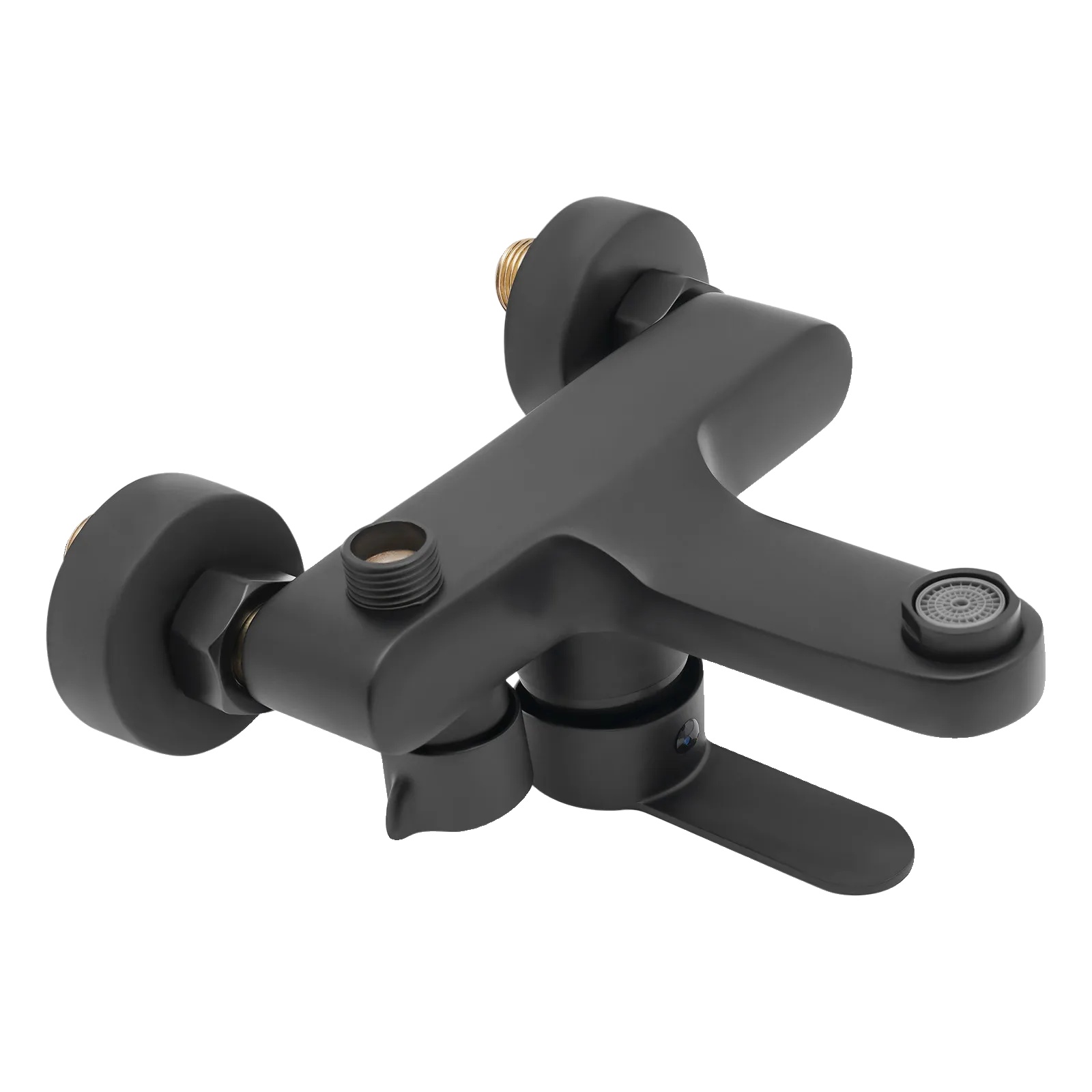Duscharmatur, Modernes Design, Wandmontage, Schwarz