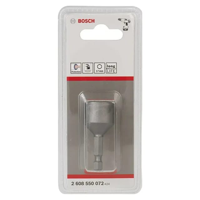 Accessories 2608550072 Steckschlüssel-Maschinenaufnahme 17 mm Antrieb 1/4' (6.3 mm) 50 mm 1 - Bosch
