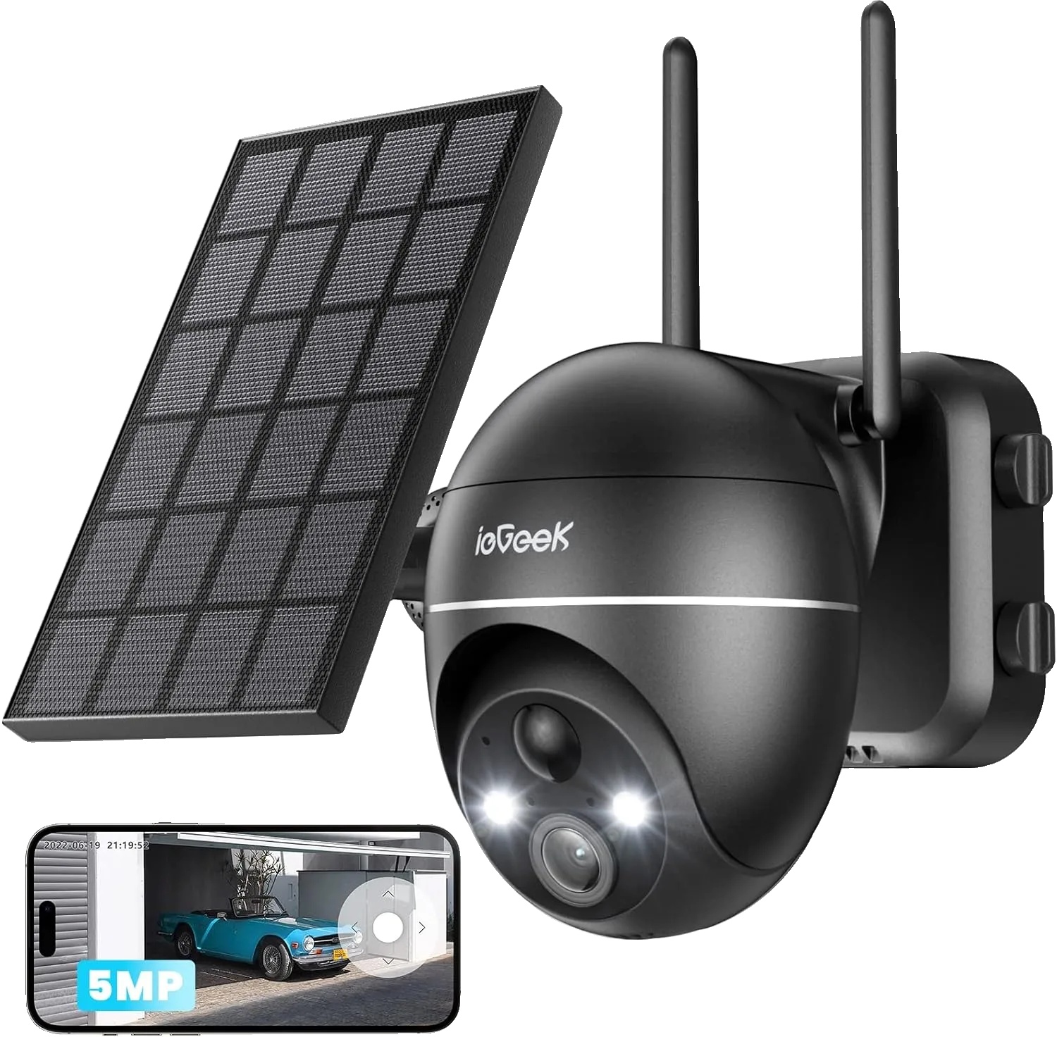 Aosu Drahtloses Kamerasystem, 3 Mp Auflösung, Solarbetrieben