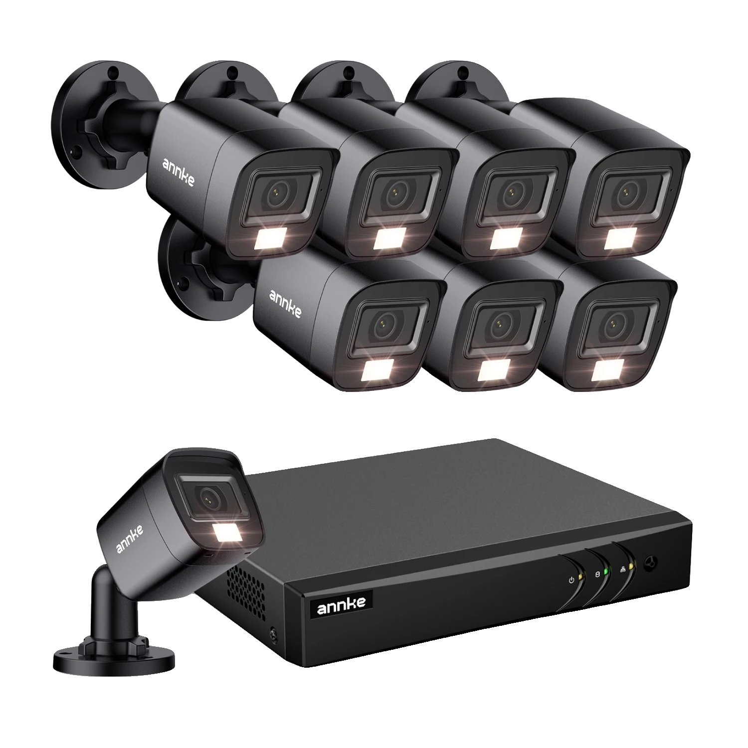Sicherheitskamerasystem, 4k Ultra Hd, 8-kanal-nvr, 8-kanal-nvr Mit 8 Kameras, Keine