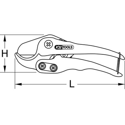Kunststoff-Rohrschere ø 0-32mm, 205mm