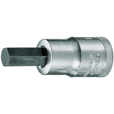 Steckschlüsseleinsatz in 19 (af) 1/2 ″ Innen-6-kant Schlüsselweite 7/32 ″ Länge 60 mm