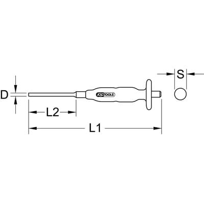 Durchtreiber, ø 6 mm, zylindrisch