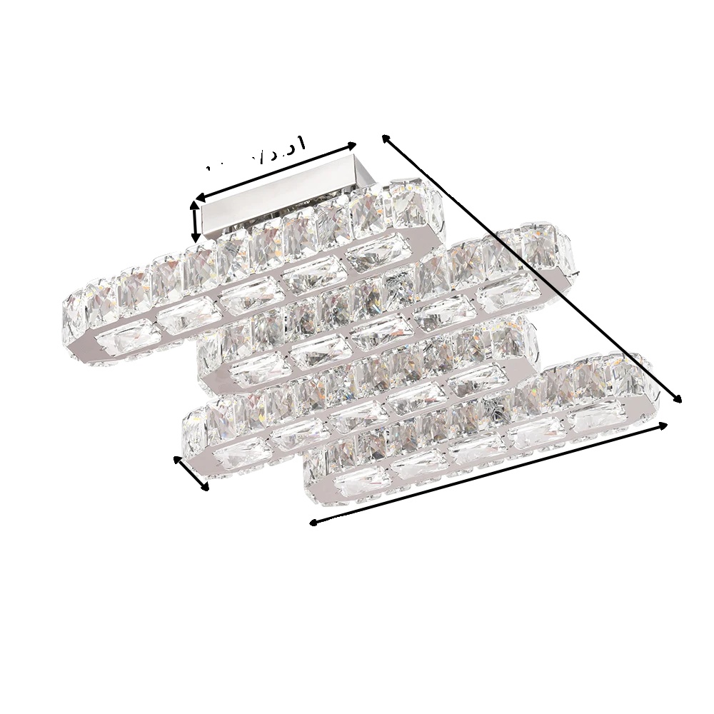 Deckenleuchter, Modernes Design, Smarte Steuerung, 4+1 Weiß