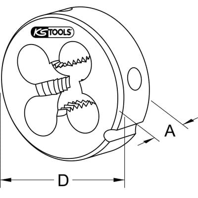 Hss Co Schneideisen m, M4x0,7