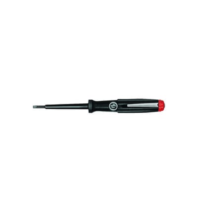 Wiha - Spannungsprüfer 150-250 Volt Schlitz schwarz, mit Ansteckclip 3,0 mm (00456)