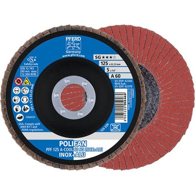 Fächerschleifscheibe a-cool sg gerade 125mm K60 Pferd