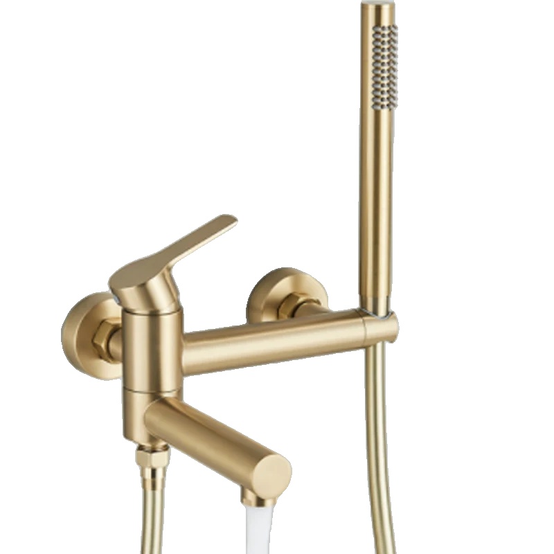 Wandmontierte Einhebel-waschtischarmatur, Gold Brush-150