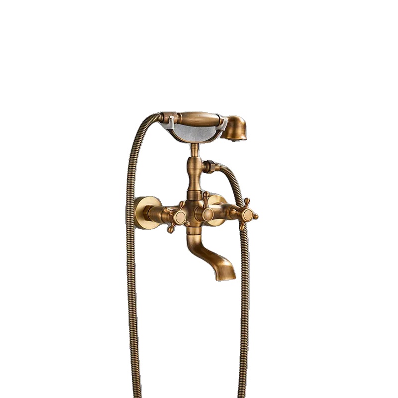 Badezimmerarmatur, Wandmontage, 360° Schwenkbar, Nickel