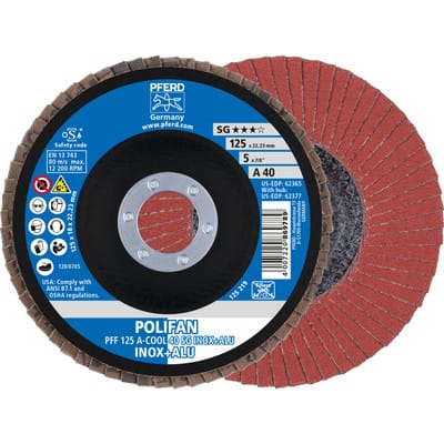 Fächerschleifscheibe a-cool sg gerade 125mm K40 Pferd