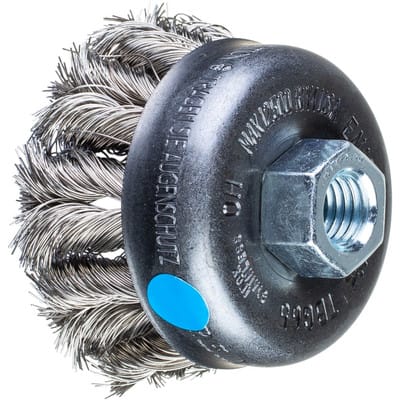 Combitwist Topfbürste gezopft tbg ø 65mm M14 Edelstahl-Draht-Ø 0,35 für Winkelschleifer 43305 - Pferd