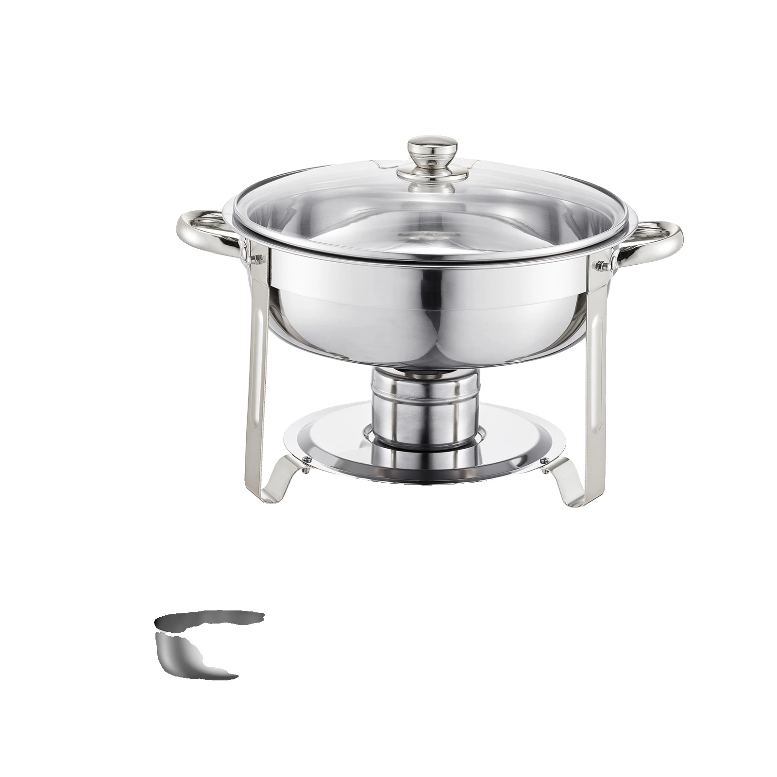 4-teiliges Chafing-buffet-set Aus Edelstahl, Mit Alkoholheizung, Silber