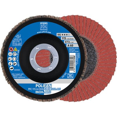 Fächerschleifscheibe a-cool sg gewölbt 115mm K60 Pferd