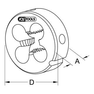 Hss Co Schneideisen m, M3x0,5