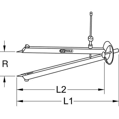 Präzisions-Feder-Spitzzirkel mit auswechselbaren Spitzen, 130mm
