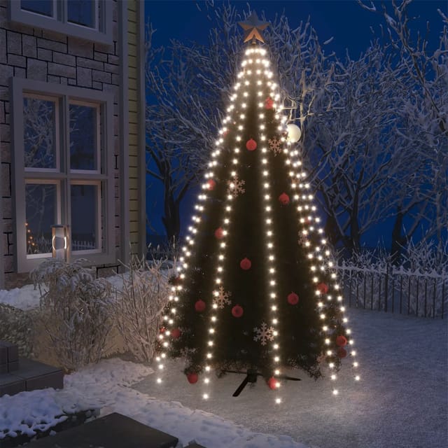 Weihnachtsbaum-Lichternetz mit 250 LEDs Kaltweiß 250 cm Vidaxl