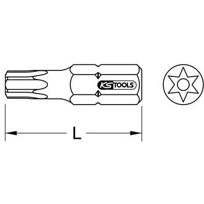1/4' edelstahl Bit, 25mm, TB30, 5er Pack