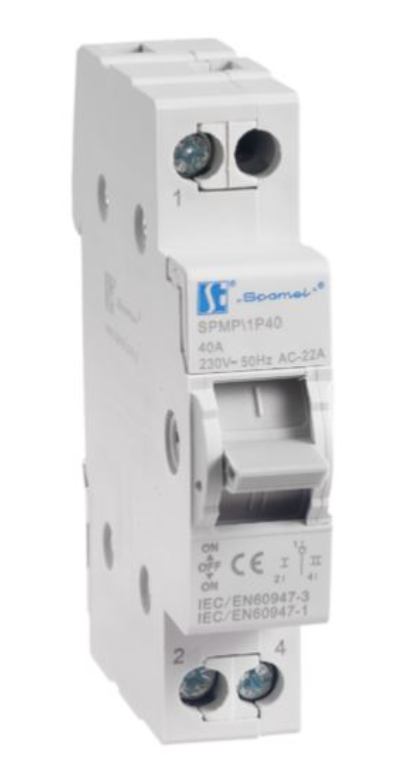 Modularer Leistungsschalter I-0-ii (netz-generator) 40a 1p Spmp1p40
