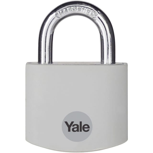 Yale - YE3B/38/119/1/GR Standardsicherheit 38 mm Aluminium Vorhängeschloss - Mehrfarbig - offener Stahlbügel - 3 Schlüssel