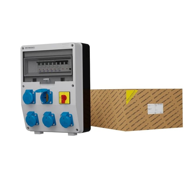 Gebäudeverteiler Mit Trennschalter Dv-s/fi 5x230v Schuko Doktorvolt® 1974