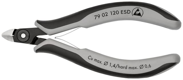 Präzisions-Elektronik-Seitenschneider L.120mm Form 0 Facette ja,sehr kl. esd