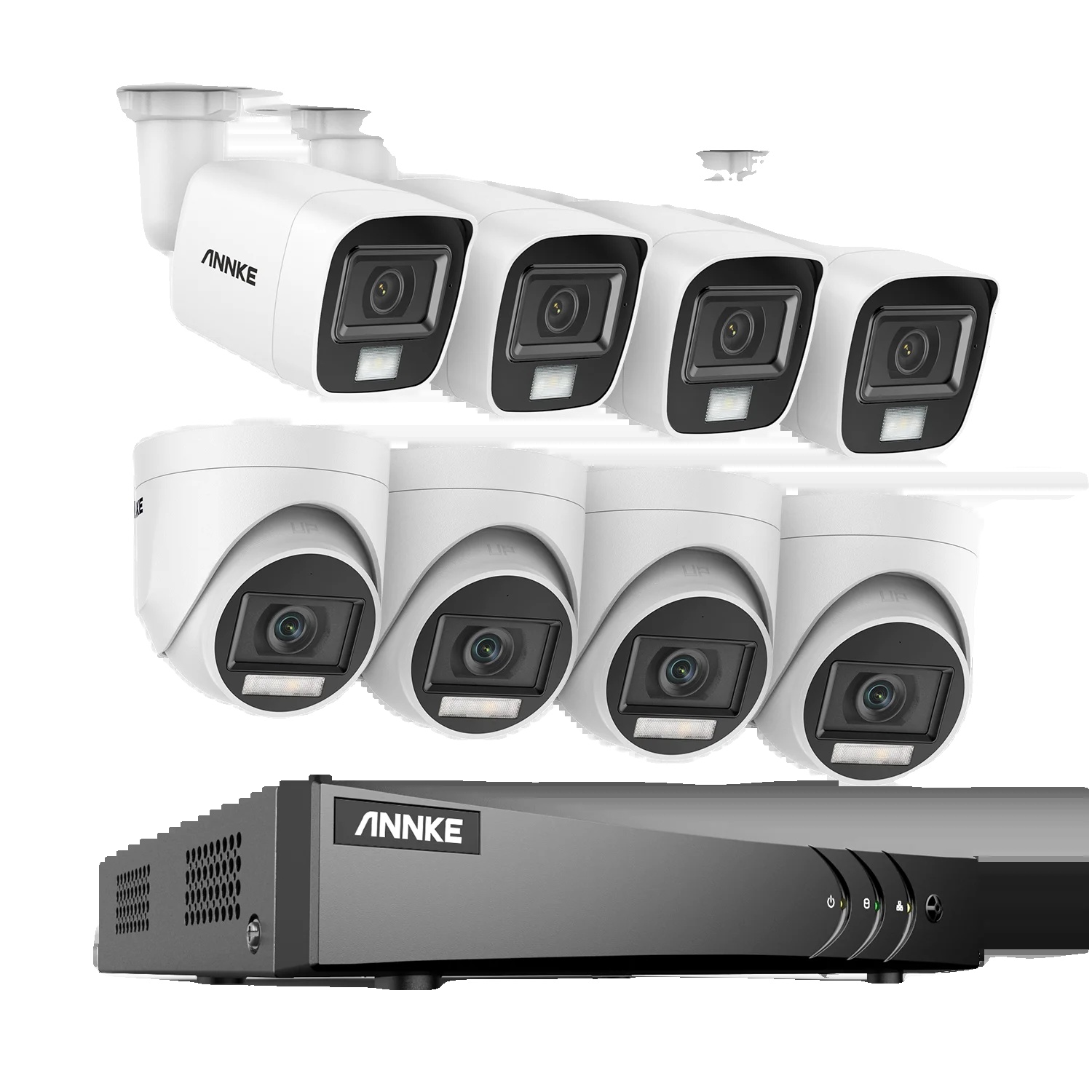 Videoüberwachungssystem, Ki-erkennung, 4k-auflösung, 4 X 8-mp-kameras, 2 Tb