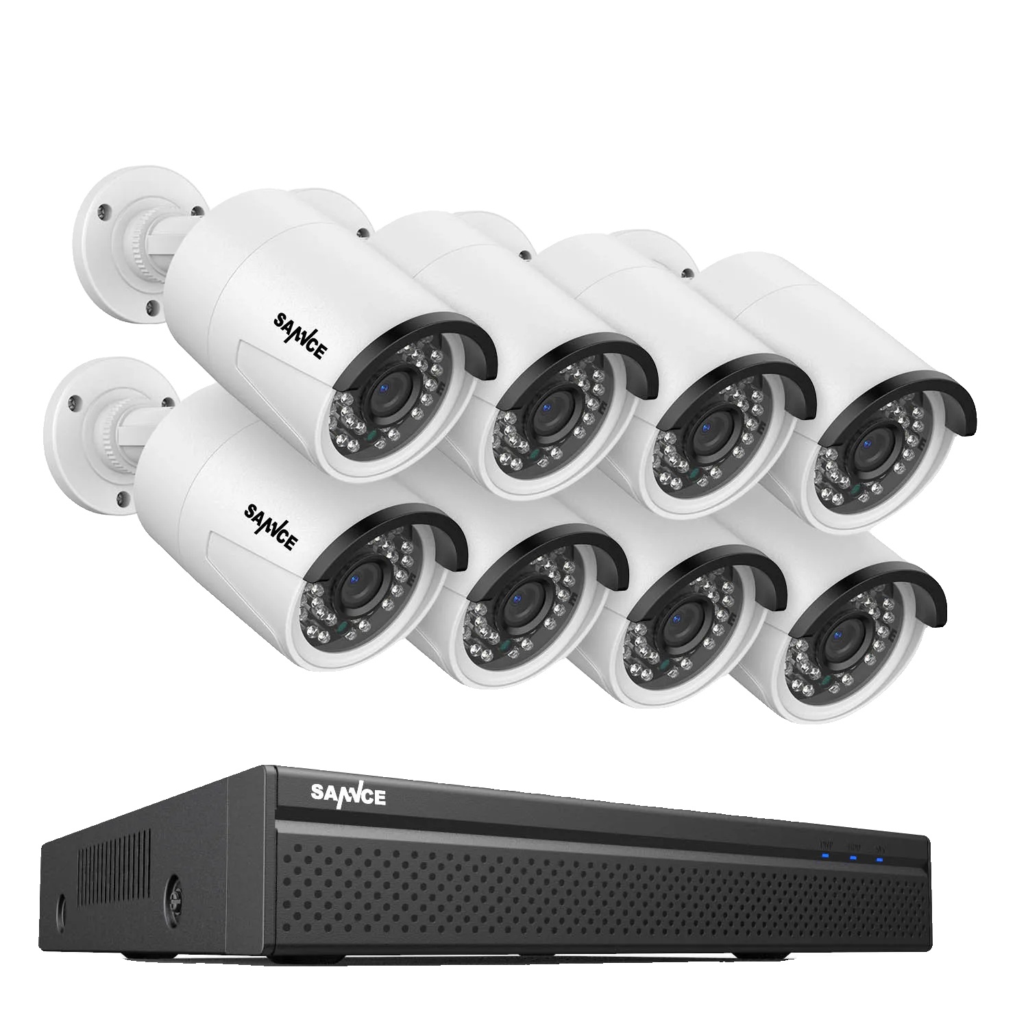 Videoüberwachungssystem, 5 Mp Auflösung, Nachtsicht Bis Zu 30 M, 4 X 3 Mp Kameras, 1 Tb