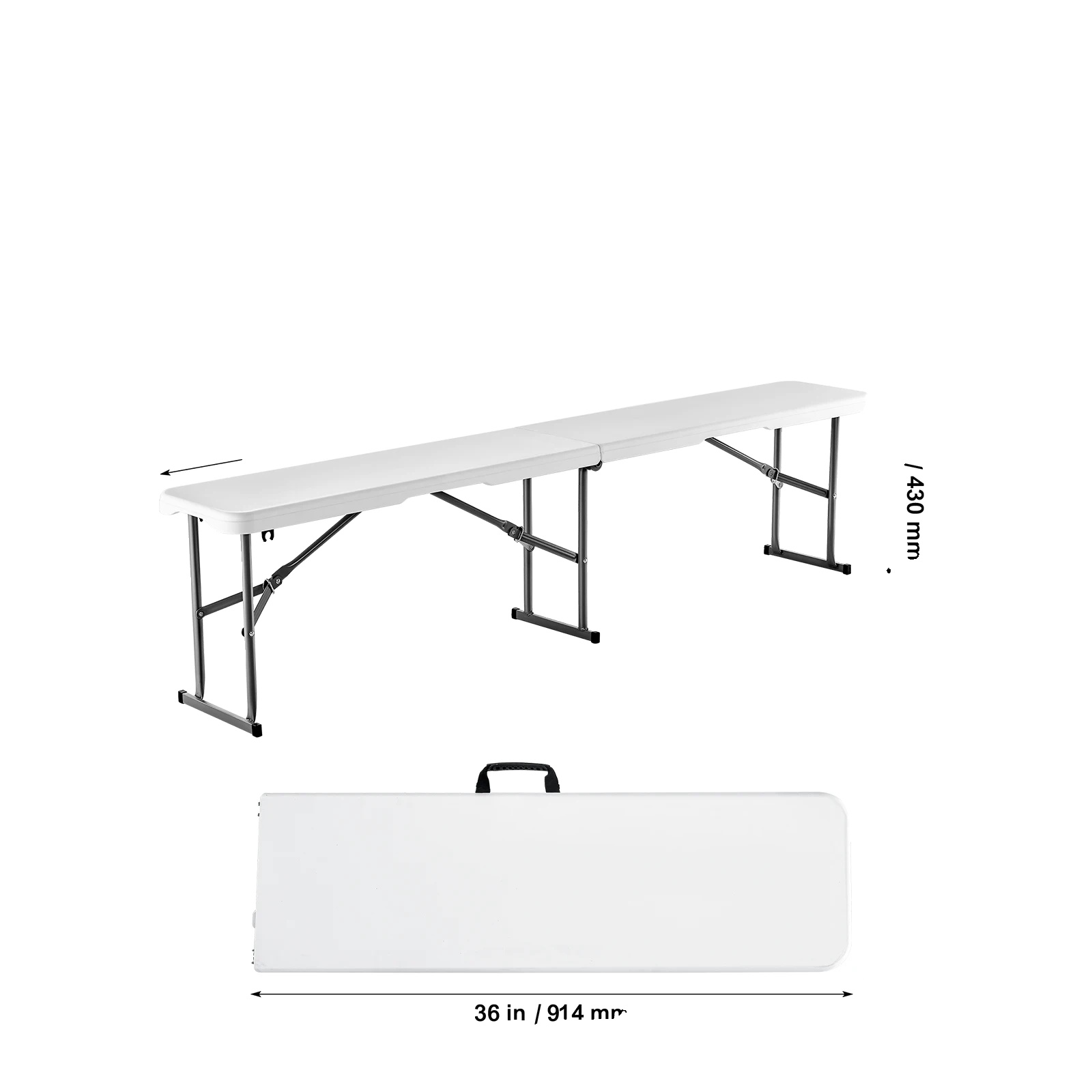 Klappbarer Gartentisch, Leicht, Robuste Konstruktion, Typ C 87 Cm