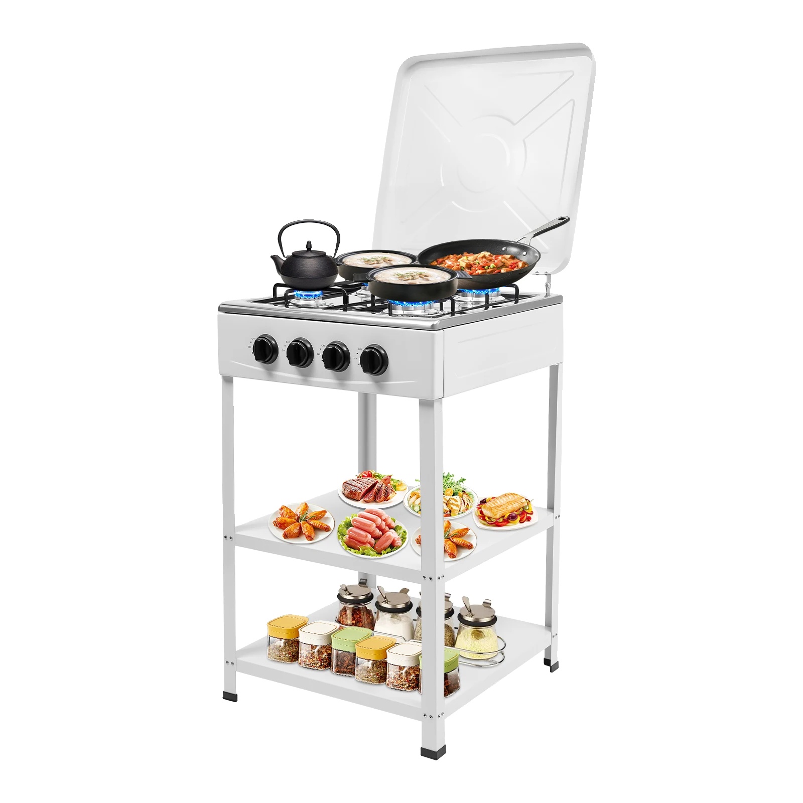 Solarkocher, Tragbares Design, Umweltfreundliches Kochen, Blau
