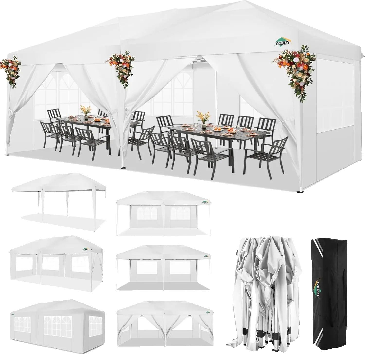 Gartenhaus, Wasserdicht, Einfacher Pop-up-aufbau, Schwarz