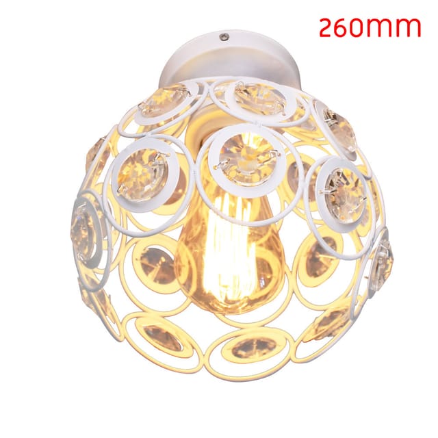 Axhup - Deckenleuchte Kristall Moderne Stil Deckenlampe mit Ø26cm Lampenschirm Semi-Flush Mount Licht mit E27 Lampenfassung Edison für Flur Esszimmer