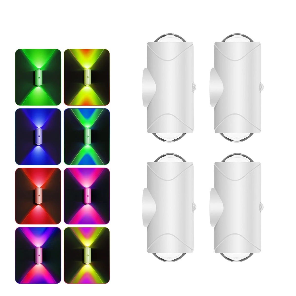 Außenwandleuchte, 2700 Lumen Helligkeit, Energieeffizient, Warmweißes Licht (o2), Farbe: M
