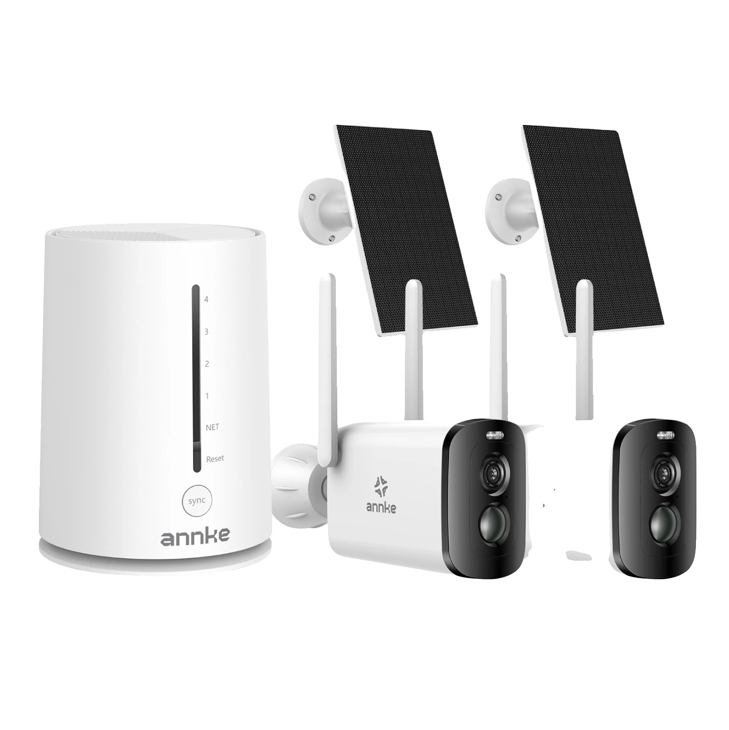 Videoüberwachungssystem, 8-mp-auflösung, Intelligente Erkennungsfunktionen, 4k-nvr Mit 4 X 5-mp-kameras, 2 Tb
