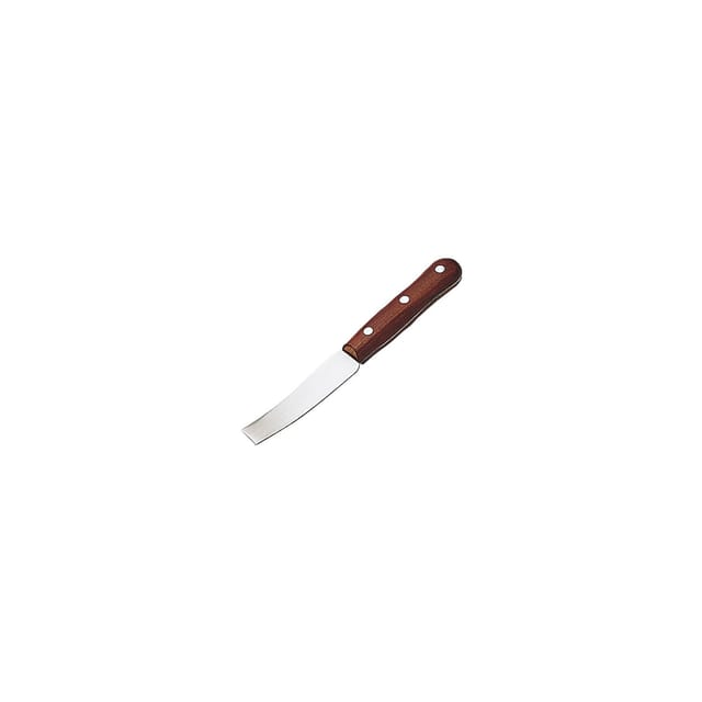Kittmesser mit Holzheft und stumpfer, gebogener, durchgehender 18mm Klinge - Bohle