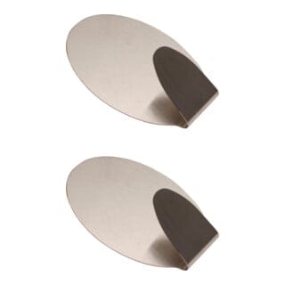 Edelstahl-Klebehaken 45 x 70 mm 1,5 kg 2-tlg.