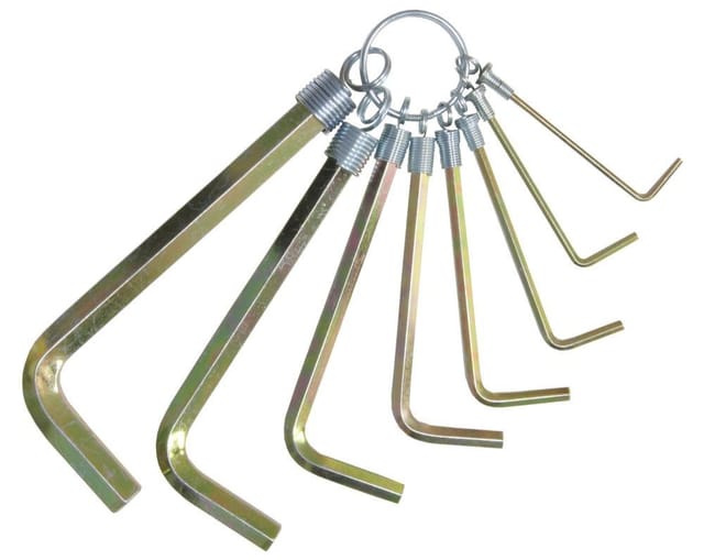 Masidef - Stiftschlüssel 6-kant 2-10 mm Stiftschlüsselsatz Sechskant 8-teilig C60 Stahl